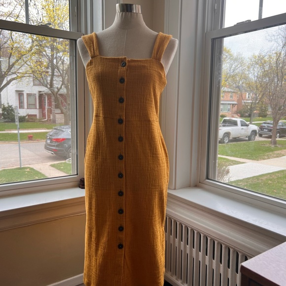 Dresses & Skirts - NWT Madewell Texture and Thread button down tank dress, size small